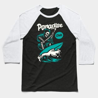 Skeleton Paradise Baseball T-Shirt